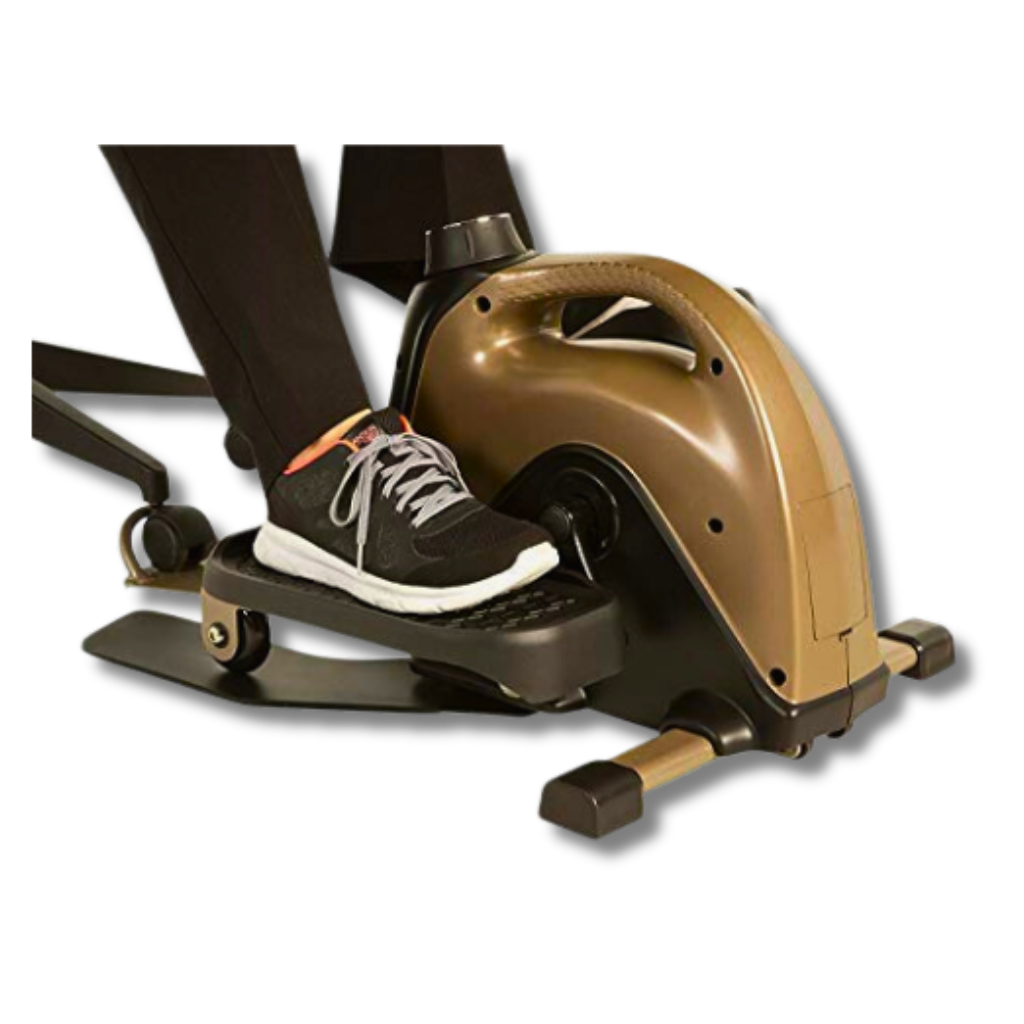 EXERPEUTIC Bluetooth Under Desk Exercise Bike with Extendable Chair